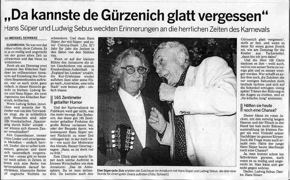 Ludwig Sebus und Hans Süper am 11.11.2002 bei DBB/BRH-Talk im Turm.